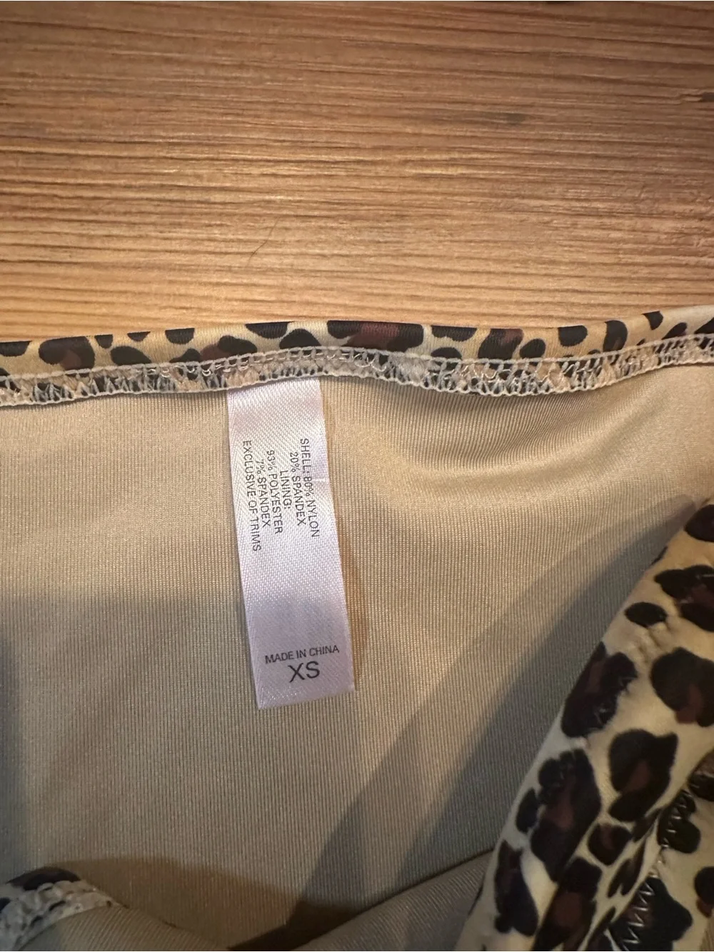 Victoria’s Secret Leopard Print Triangle Bikini with Coral Ties